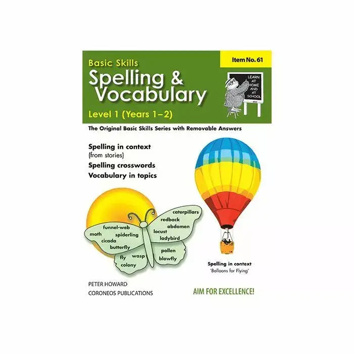 Spelling & Vocabulary Level 1 Years 1-2