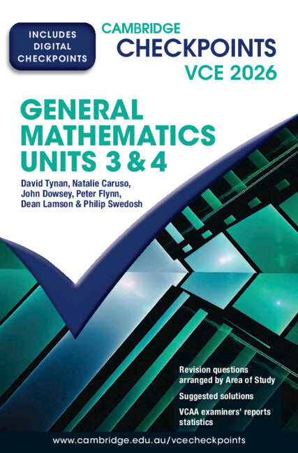 Cambridge Checkpoints VCE General Mathematics Units 3&4 2026 Digital code