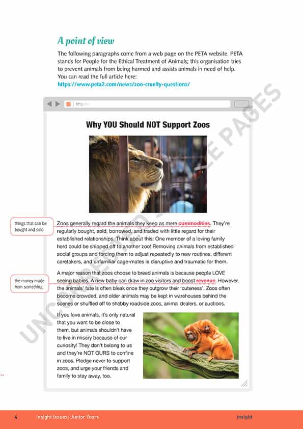 Insight Issues Junior Years (Y7- 8)