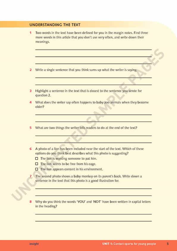 Insight Issues Junior Years (Y7- 8)