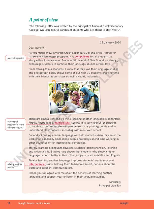 Insight Issues Junior Years (Y7- 8)