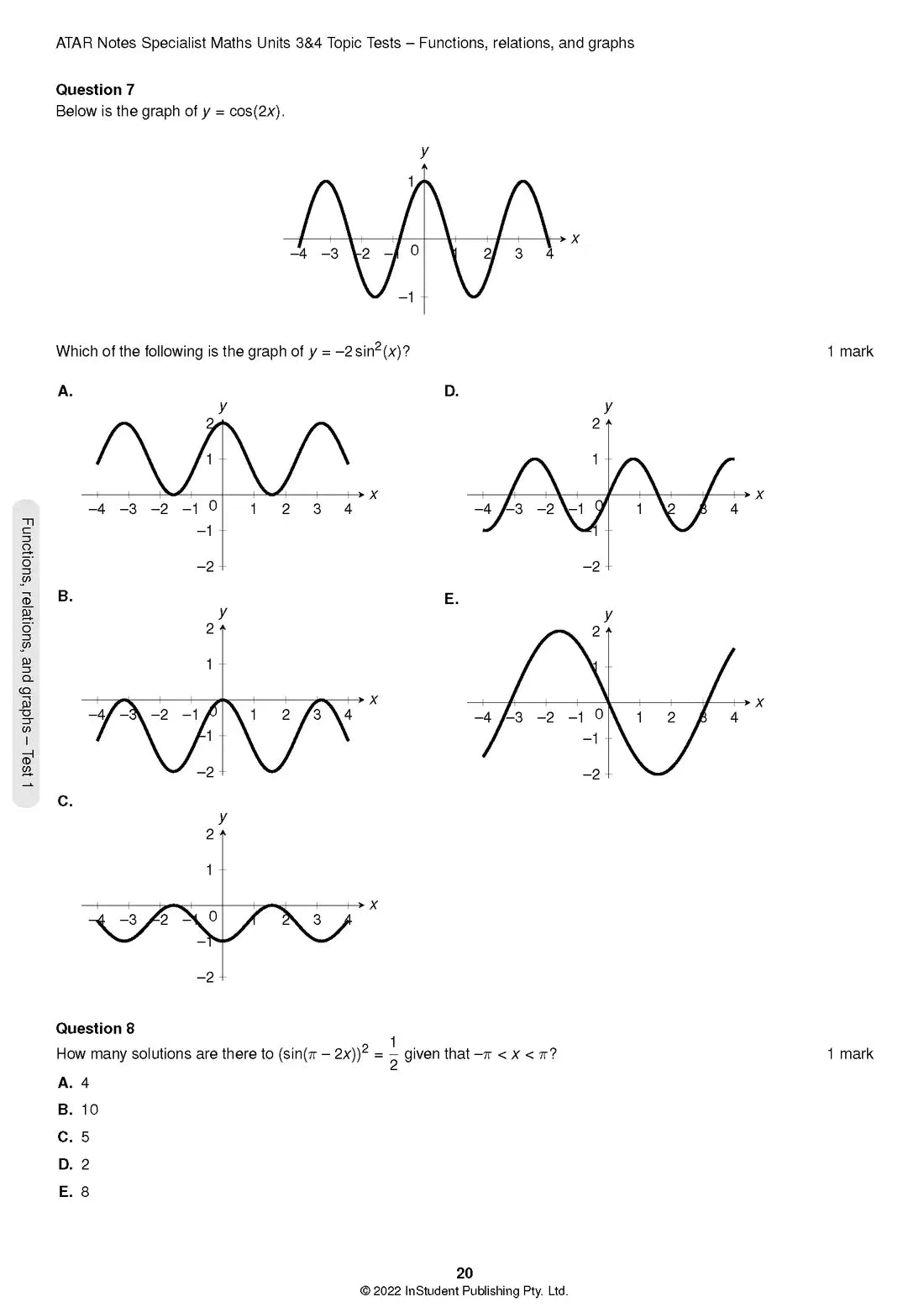 Atar Notes VCE Specialist Maths Units 3&4 Topic Test