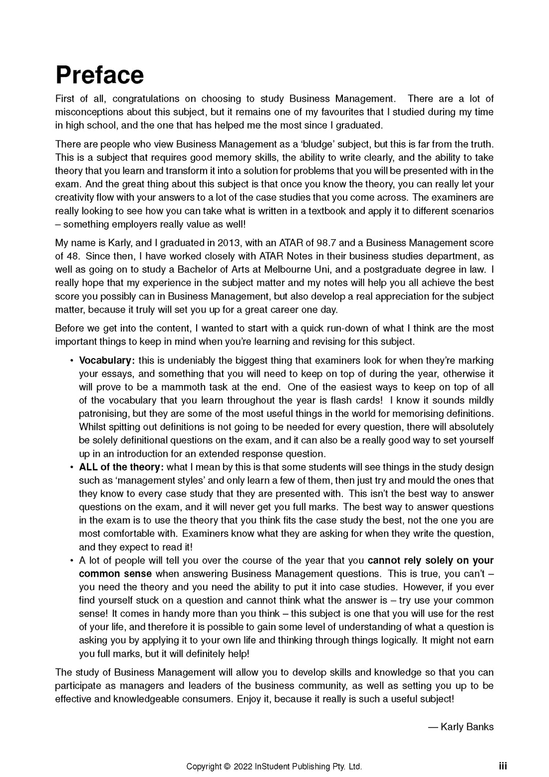 Atar Notes Business Management Units 3&4 Notes