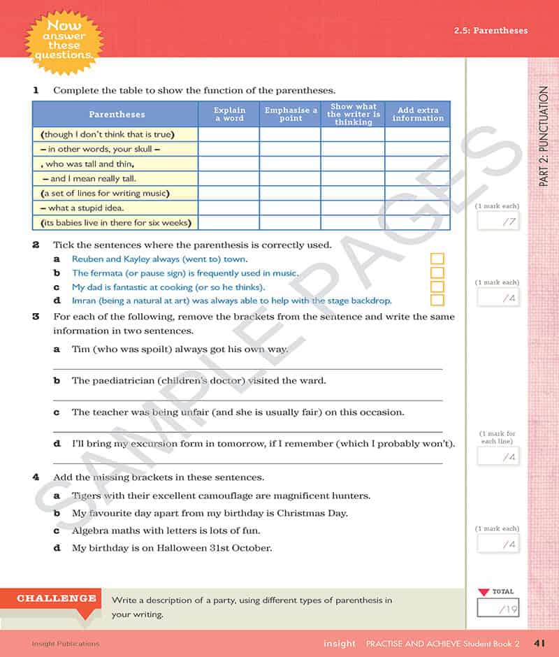 Practice & Achieve Students Book 2 - ( Grammar, Punctuation, Spelling, Vocabulary )