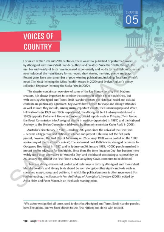 literature for Senior Students 6th ed
