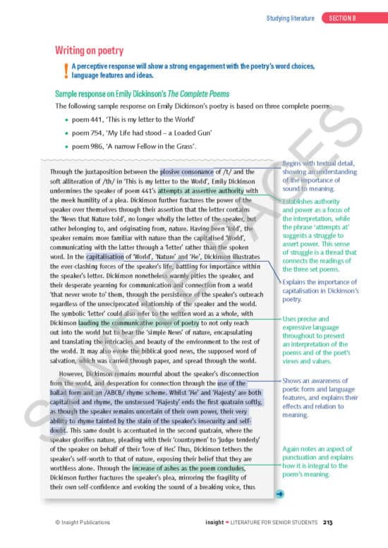 literature for Senior Students 6th ed