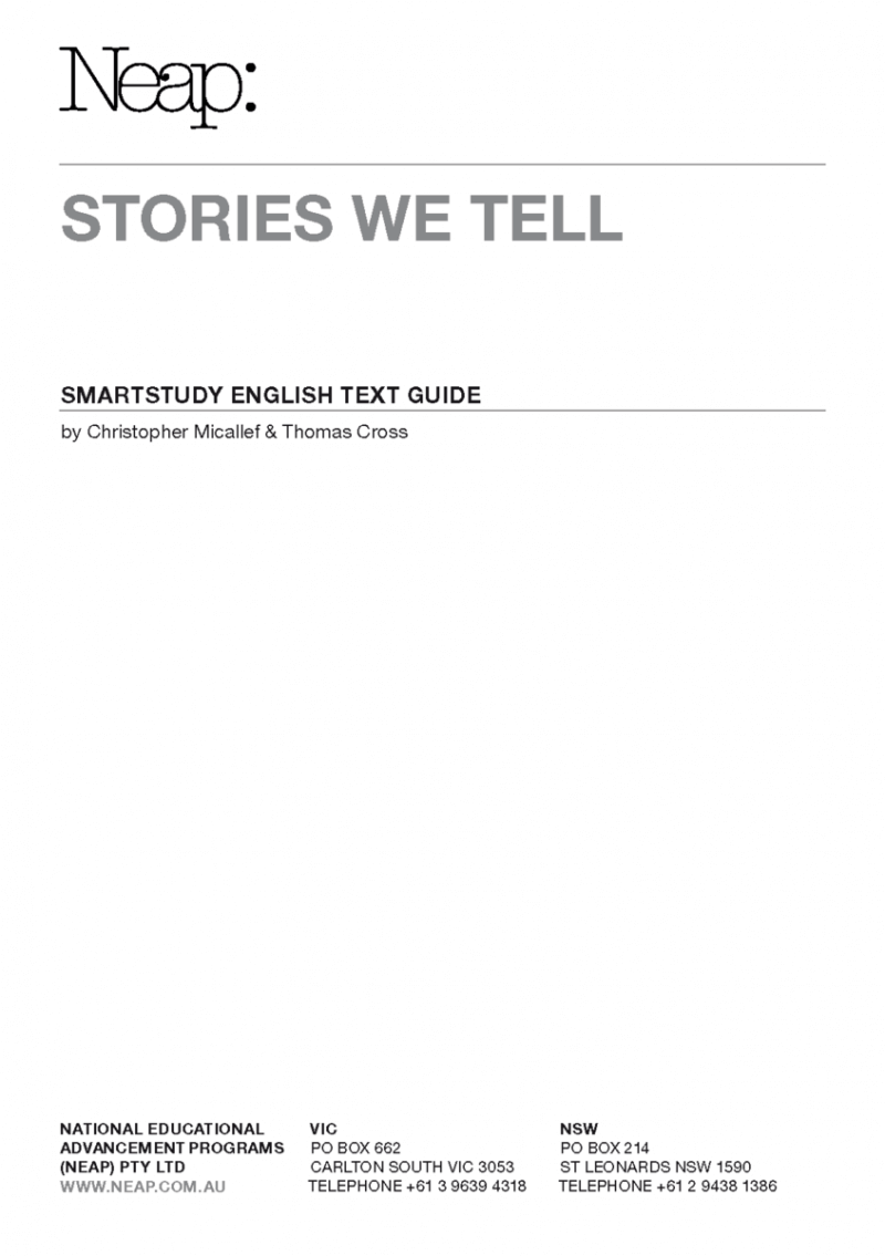 Stories We Tell (NEAP)