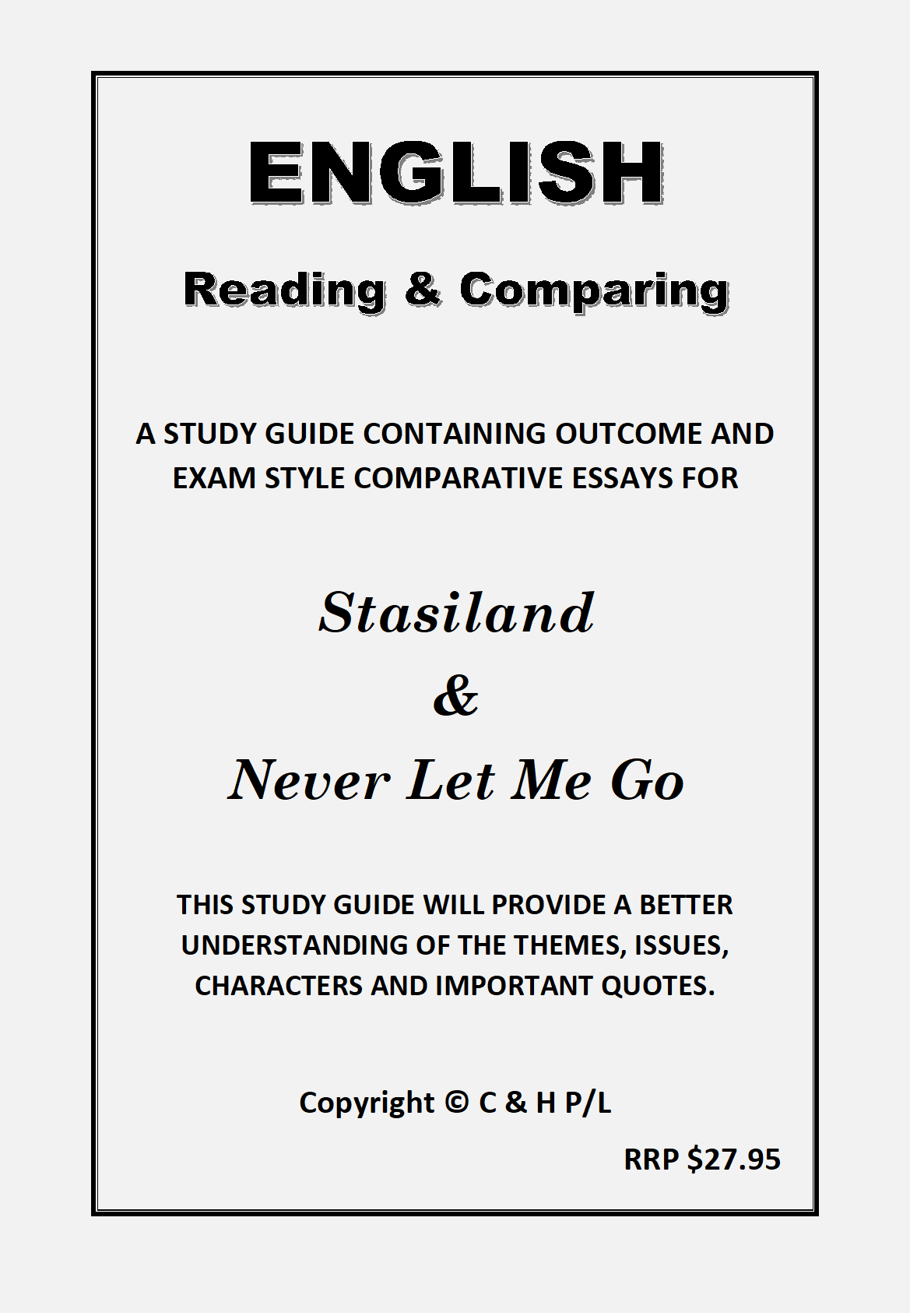 STASILAND & NEVER LET ME GO (SSRC)