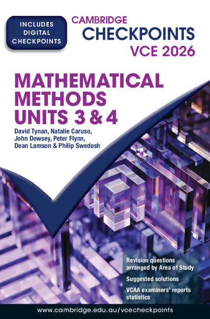 Cambridge Checkpoints VCE Mathematical Methods Units 3&4 2026