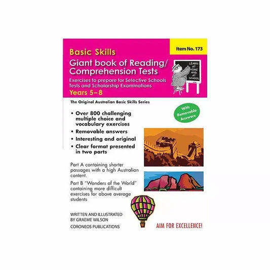 Basic Skills Giant Book of Reading/Comprehension Tests Years 5-8