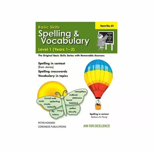 Spelling & Vocabulary Level 1 Years 1-2