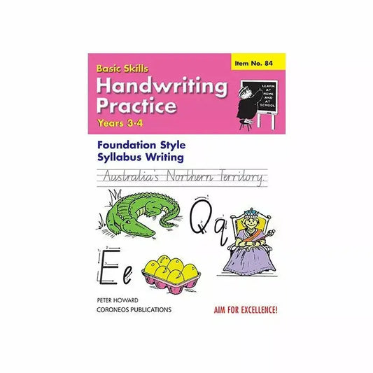 Handwriting Practice Years 3-4