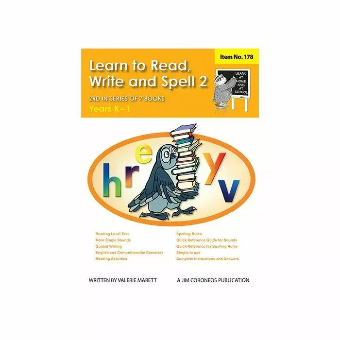 Learn to Read, Write & Spell 2 - Years K-1 – Student Success Resource ...