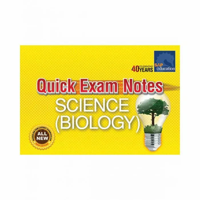 Science (Biology) Quick Exam Notes (Small Booklet)
