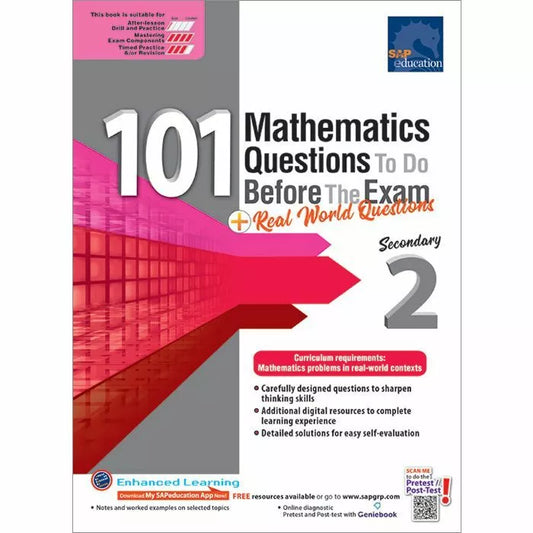 101 Maths Questions To Do Before the Exam + Real World Questions Secondary 2