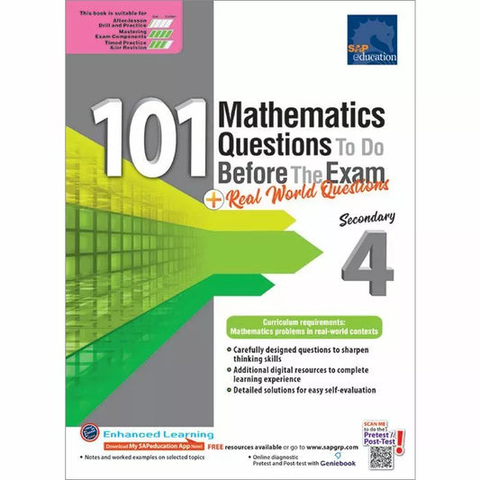 101 Maths Questions To Do Before the Exam + Real World Questions Secondary 4