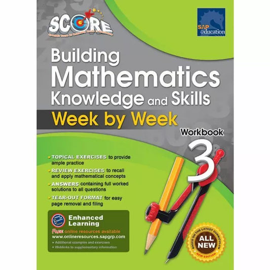 SCORE Building Mathematics Knowledge & Skills Week by Week Workbook 3