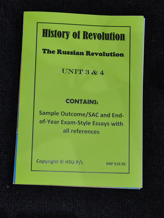 HISTORY OF REVOLUTIONS - RUSSIAN (SSRC)