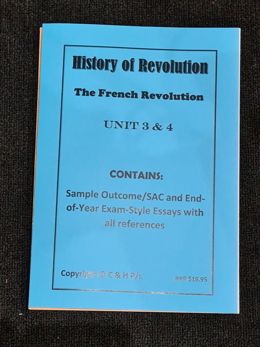 HISTORY OF REVOLUTIONS - FRENCH (SSRC)