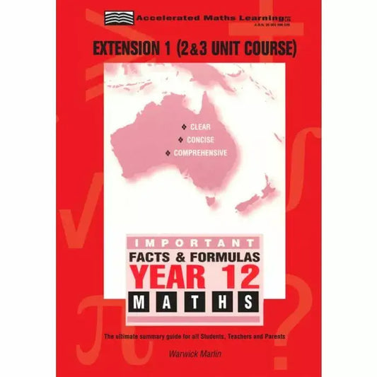 Important Facts & Formulas Yr 12 Maths Extension 1