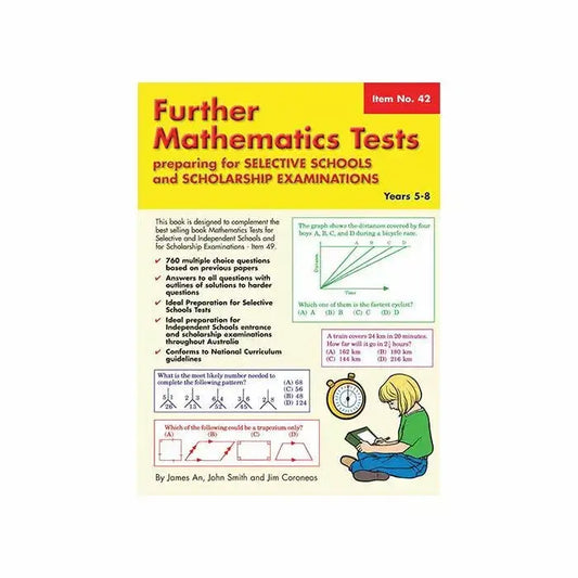 Further Maths Tests for Selective Schools Scholarship Exams Years 5-8