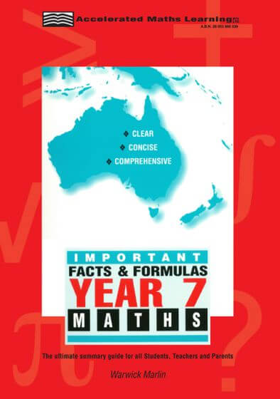 Facts and Formulas Year 7 Maths (All levels)