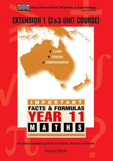 Facts and Formulas Year 11 Maths Extension 1 (2&3 Unit)