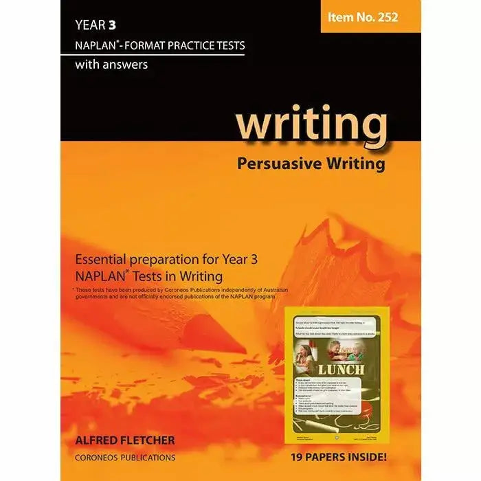 Writing Year 3 - NAPLAN Format Practice Tests (Persuasive Writing)