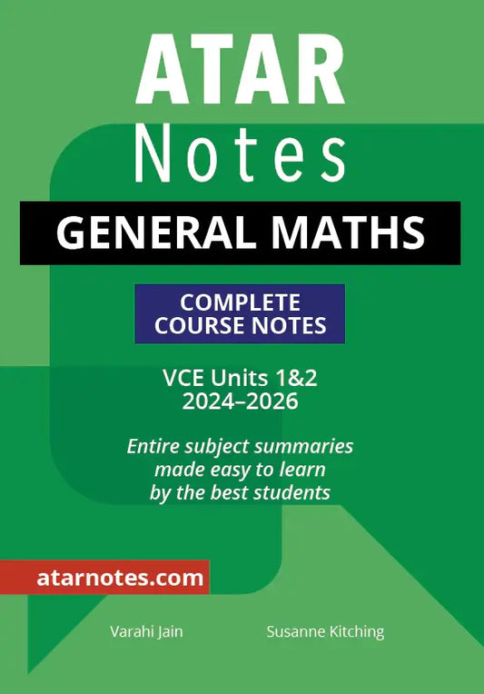 Atar Notes VCE General Maths units 1&2 Course Notes