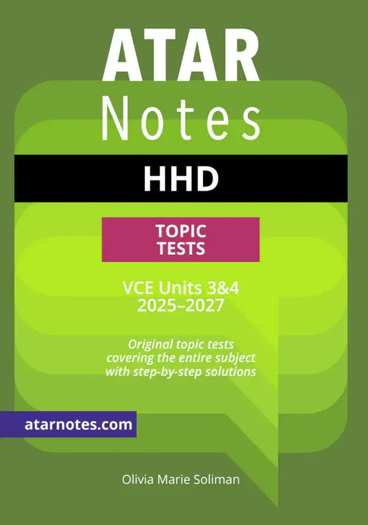 ATAR Notes Health and Human Development Units 3&4 Topic Test