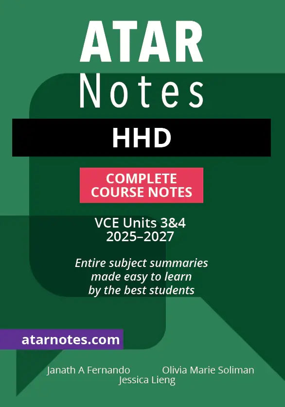 ATAR Notes VCE Health and Human Development (HHD) 3&4  Notes