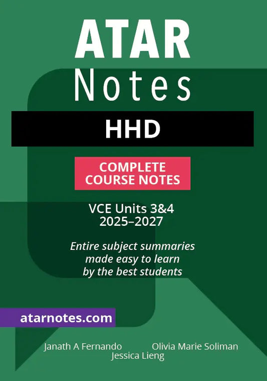 ATAR Notes VCE Health and Human Development (HHD) 3&4  Notes