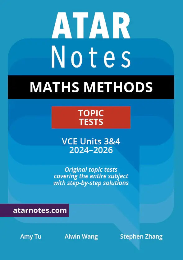 Atar Math Questions Atar Notes VCE Mathematical Methods Units 3&4 Topic Test – Student ...