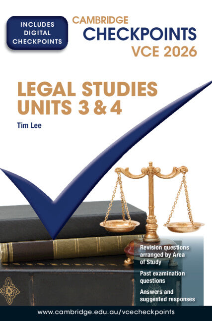 Cambridge Checkpoints VCE Legal Studies Units 3&4 2026