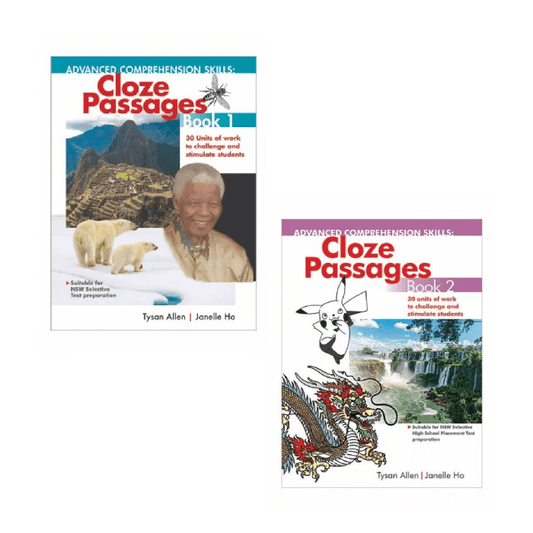 Advanced Comprehension Cloze Passages book 1&2 Bundle