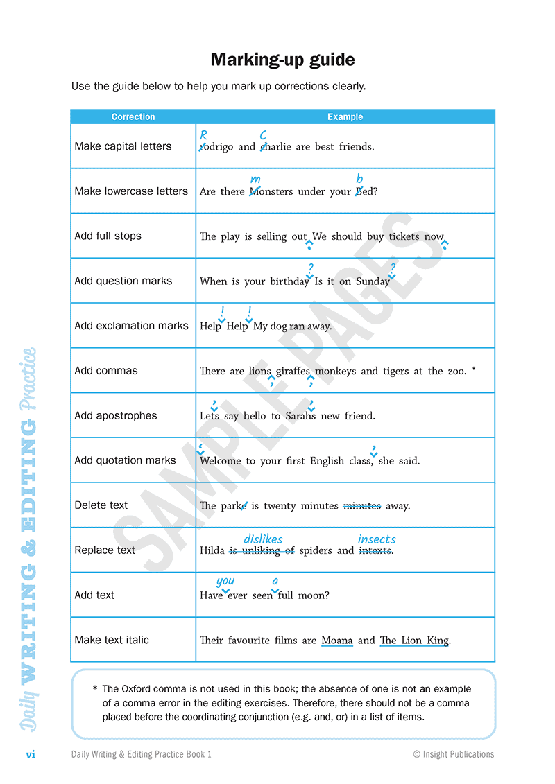 Daily Writing & Editing practice Book 1