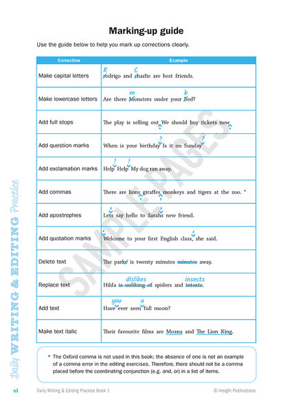 Daily Writing & Editing practice Book 1