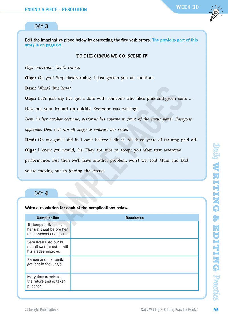 Daily Writing & Editing practice Book 1