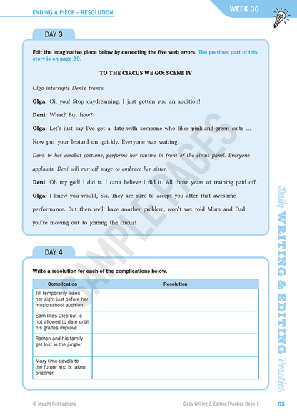 Daily Writing & Editing practice Book 1