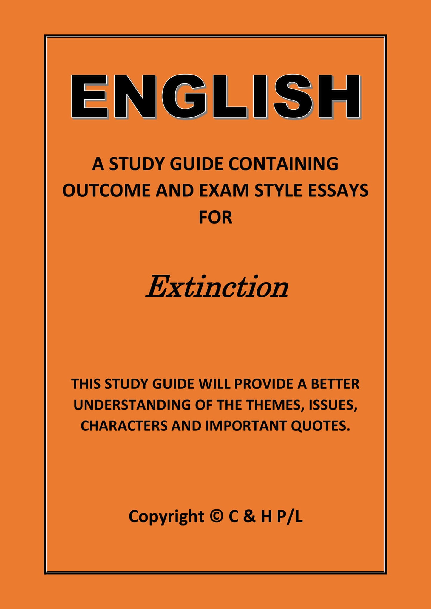 EXTINCTION (HANNIE RAYSON)-SSRC