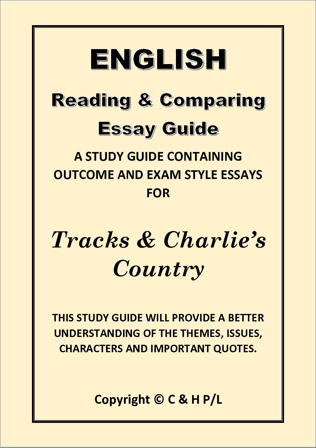 TRACKS AND CHARLIE'S COUNTRY (Comparisons-SSRC)