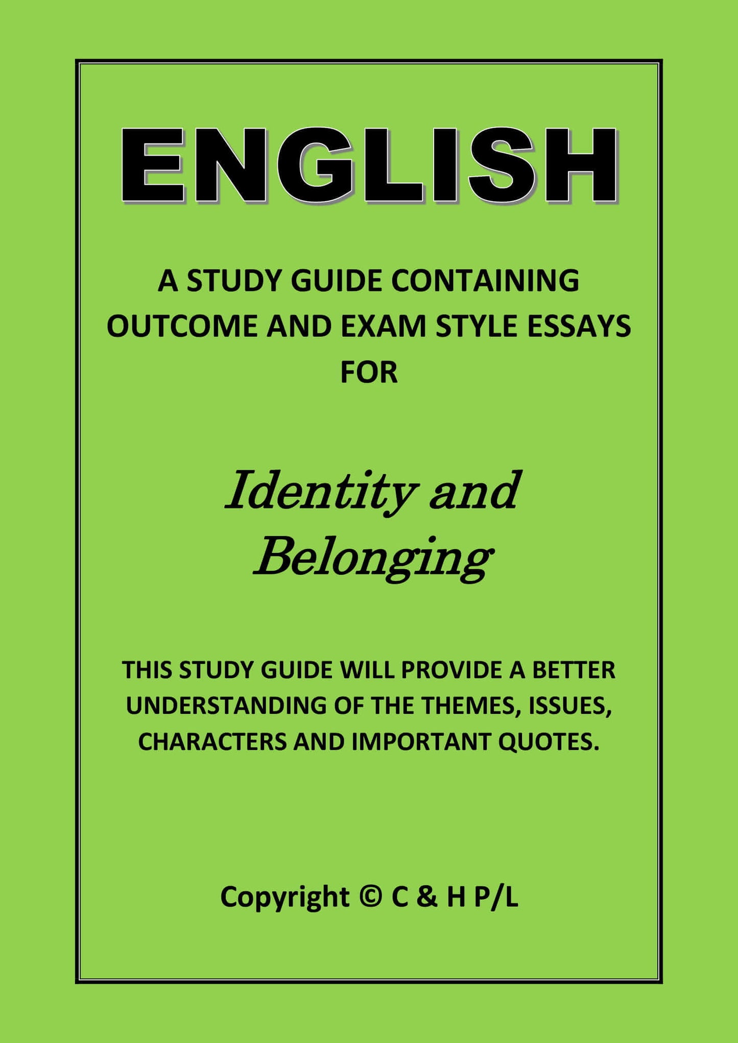 IDENTITY AND BELONGING (SSRC)
