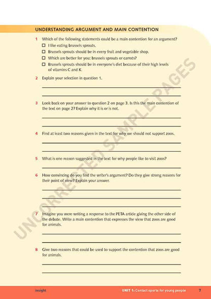 Insight Issues Junior Years (Y7- 8)