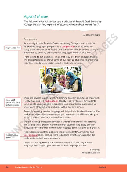 Insight Issues Junior Years (Y7- 8)
