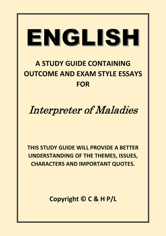 INTERPRETER OF MALADIES (SSRC)