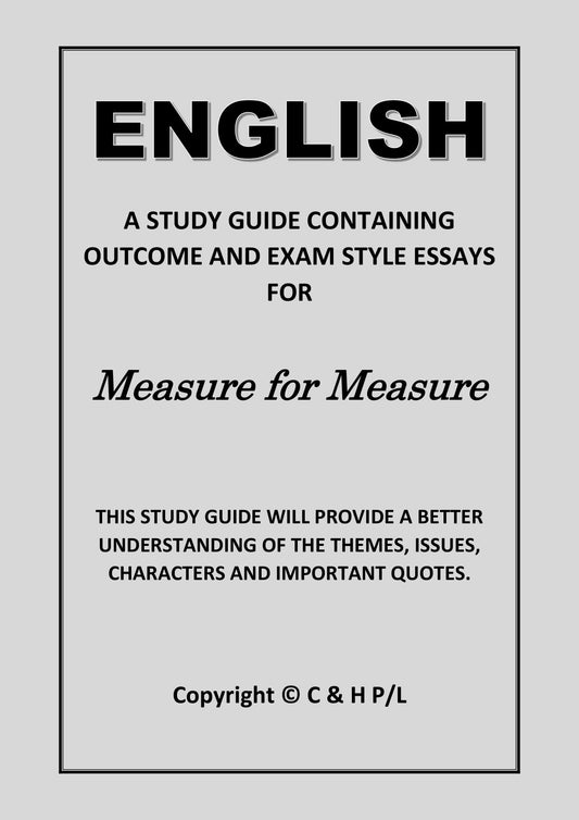 MEASURE FOR MEASURE (SSRC)