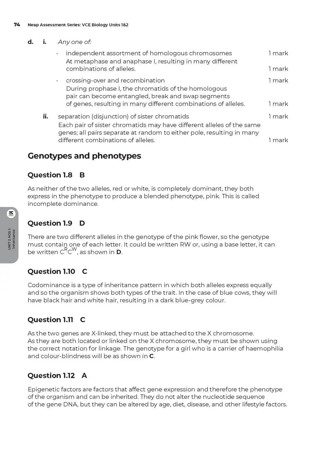 Neap Assessment Series: Biology Units 3&4