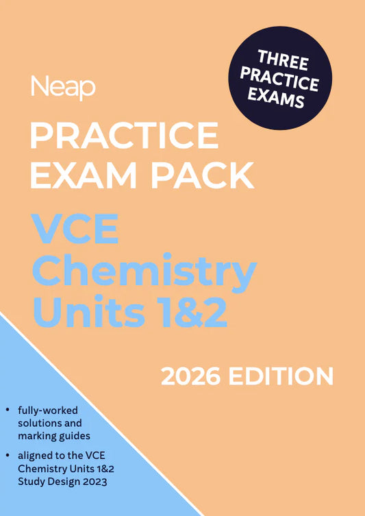 Neap Practice Exam Pack: VCE Chemistry Units 1&2 2026 Edition (3 Exams)