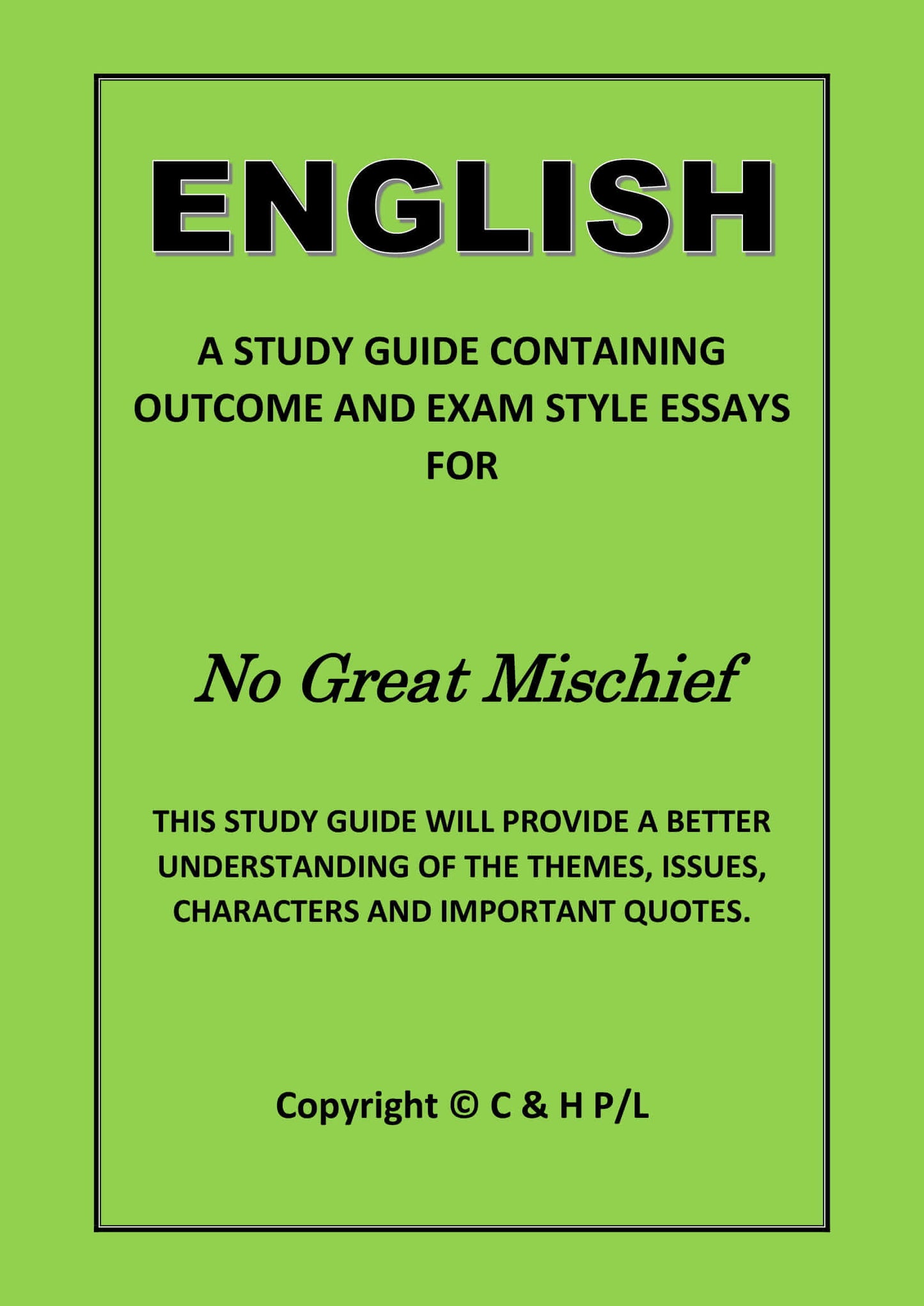 NO GREAT MISCHIEF (SSRC)