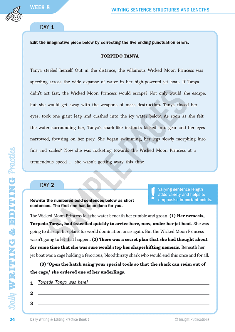 Daily Writing & Editing practice Book 1